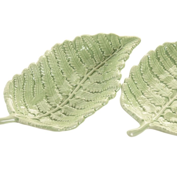 Bandeja Vaciabolsillos Shabby DKD Home Decor Verde 13 x 3.5 x 22 cm (6 Unidades) 1