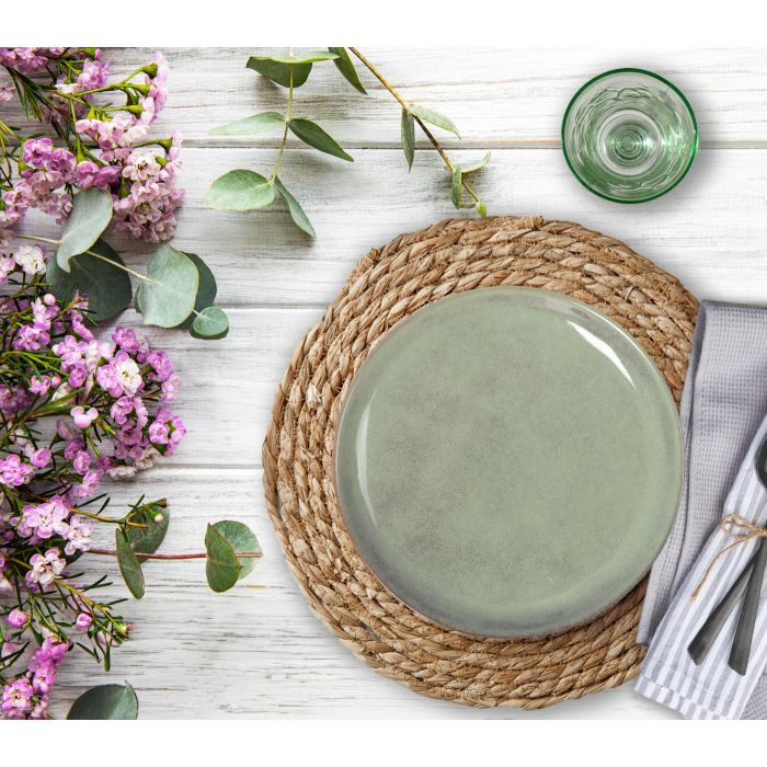 La Mediterranea Plato Hondo Macarella Green 21 cm x 4 cm 1