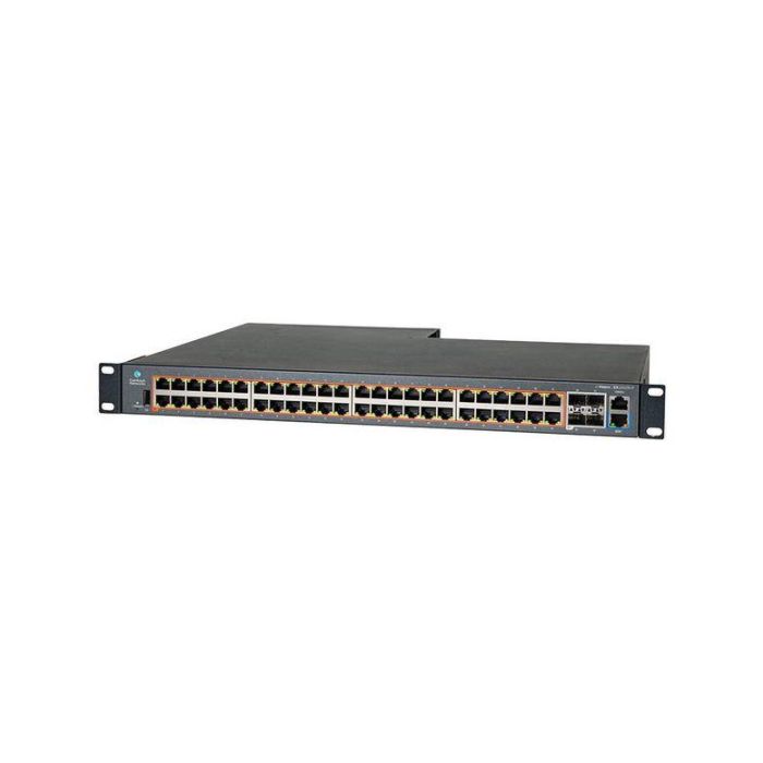 Cambium Networks EX2052R-P Switch: 48 Puertos PoE 10/100/1000, 4 SFP+, 176 Gbps, Rack 1U, Negro