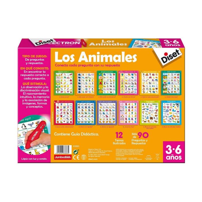 Juego Educativo Diset The animals Lápiz Luces con sonido (ES) 2