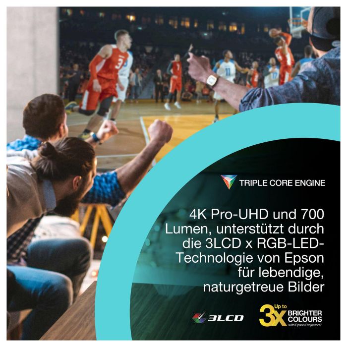 Epson Pop EF-62B Proyector 3LCD Laser 4K UHD 700 Lúmenes, WiFi Bluetooth, Portátil, Referencia V11HB73140