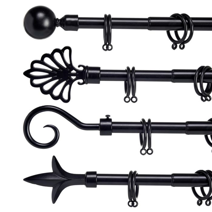 Barra Cortina Negro 170 320Cm Surtidos Pun Giftdecor (8 Unidades) 1 Barra Cortina Negro 170 320Cm Surtidos Pun Giftdecor (8 Unidades) 1