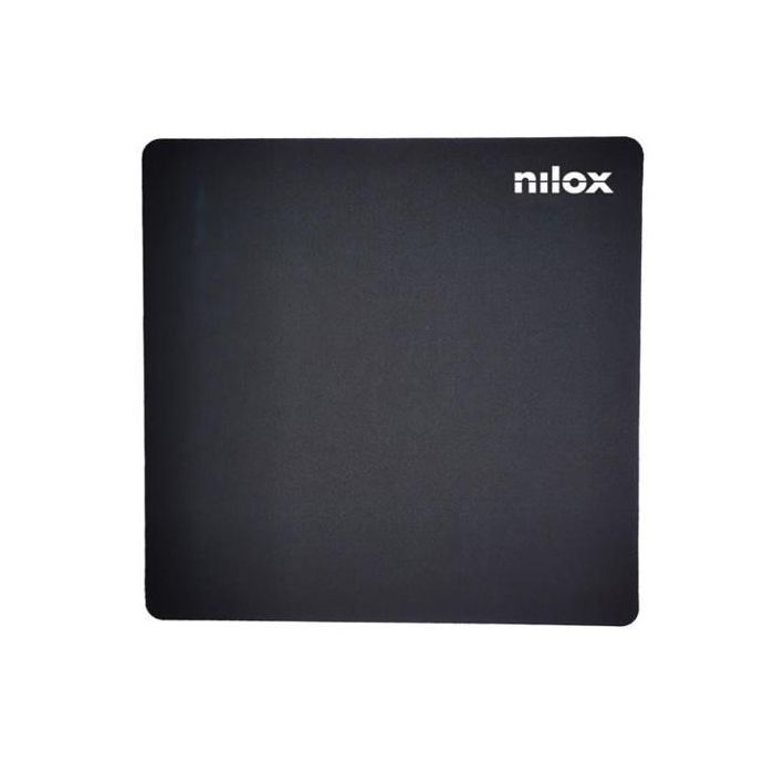Nilox Alfombrilla para Ratón NXMP011, Negro, 240x240 mm, Superficie de Tela Suave, Base de Goma Antideslizante Nilox Alfombrilla para Ratón NXMP011, Negro, 240x240 mm, Superficie de Tela Suave, Base de Goma Antideslizante