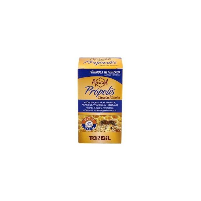TONGIL Apicol Própolis 40 Cápsulas para el Sistema Inmunitario con Vitamina C, Hierro, Reishi y Echinacea