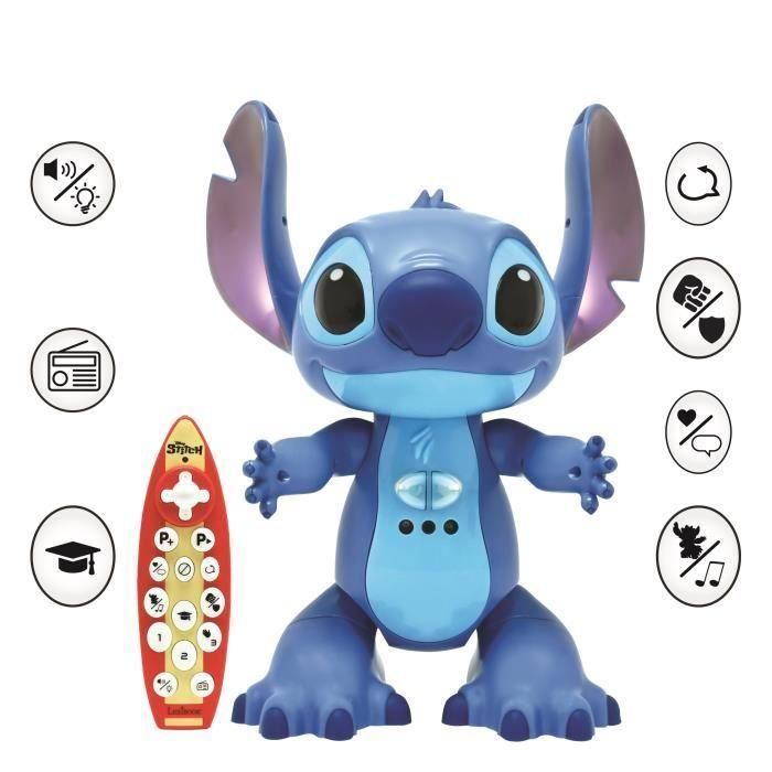 Lexibook Figura Stitch Interactivo Teledirigido, Bilingüe, con la Voz Real de Stitch, Juguete para Niños +3 Años 1