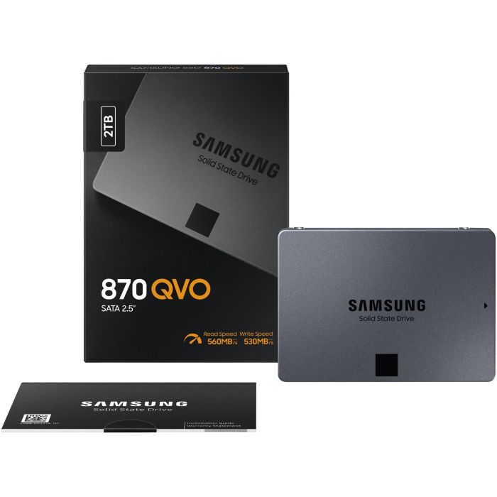 Samsung MZ-77Q2T0BW Disco SSD QLC 870 QVO 2TB SATA III 2.5" para PC y Portátil - 560/530 MB/s 8