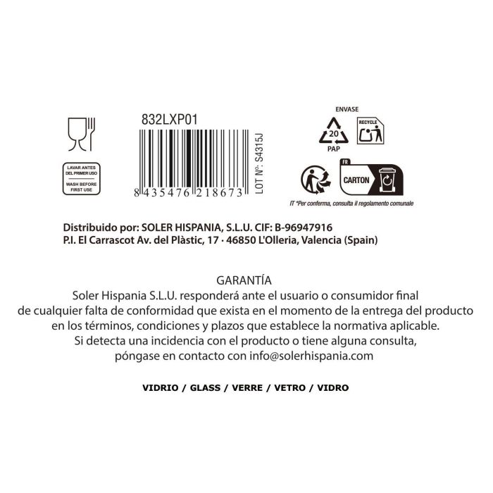 Vaso Sidari 270 cc Mora - La Mediterranea (48 Unidades) 3 Vaso Sidari 270 cc Mora - La Mediterranea (48 Unidades) 3