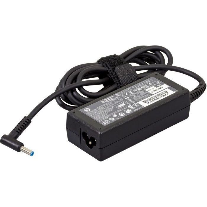 HP AC power adapter, 65W output, 19.5VDC, 3.33A, 4.5mm smart barrel connector, compatible with various HP laptops. HP AC power adapter, 65W output, 19.5VDC, 3.33A, 4.5mm smart barrel connector, compatible with various HP laptops.
