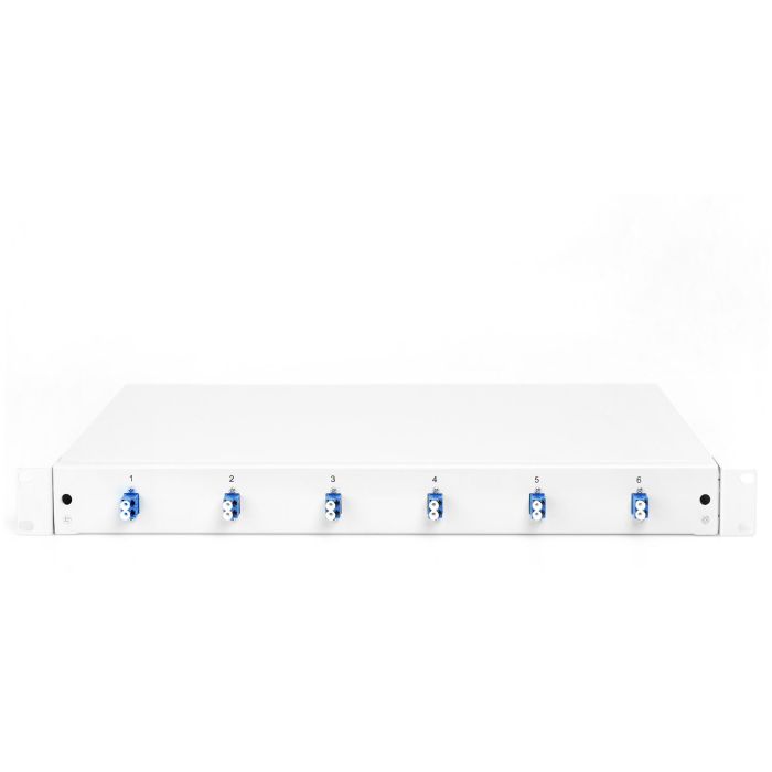 DIGITUS LWL Spleißbox 1HE bestückt 6x LC DX OS2 grau 2