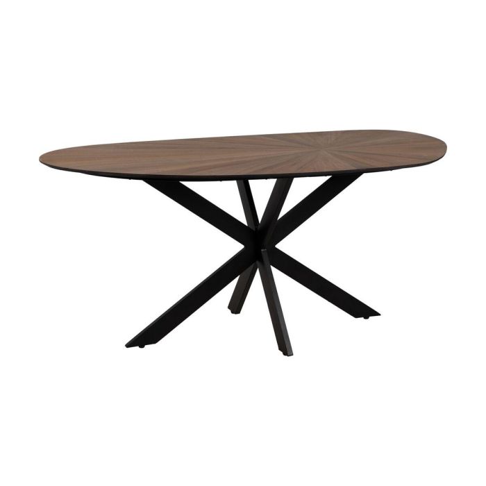 Mesa de Comedor Negro Natural Hierro 178 x 80 x 77 cm