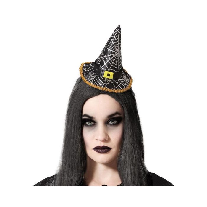 Diadema Halloween Sombrero Bruja Negro Mujer Adulto