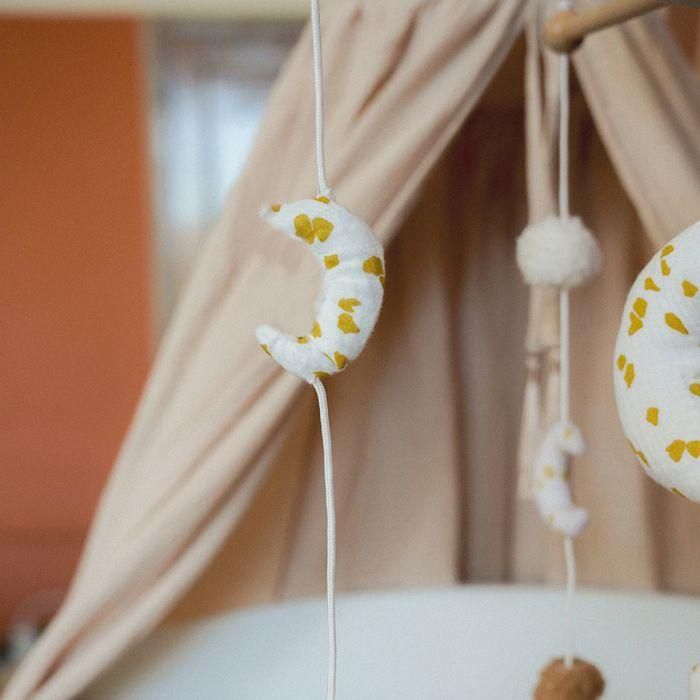 Domiva DOM1735265115370 Móvil musical Luna para bebé, Natural 60x40 cm 1 Domiva DOM1735265115370 Móvil musical Luna para bebé, Natural 60x40 cm 1