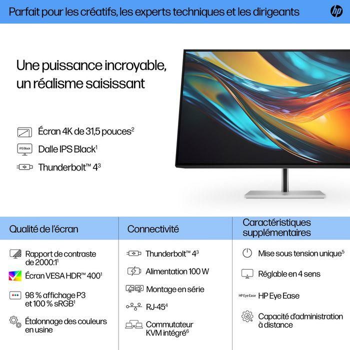 HP 732pk Monitor profesional Series 7 Pro 31.5 pulgadas 4K UHD Thunderbolt 4 IPS Black Alta Precisión para Diseño y Creación 13