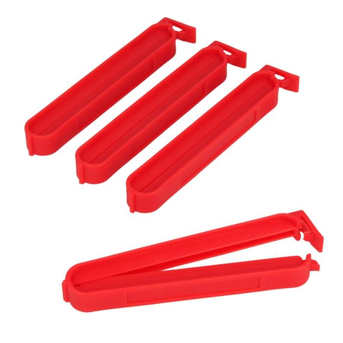 Metaltex Pinzas Cierrabolsas Grandes 10 cm de Polipropileno, 4 Unidades Surtidas en Color 2