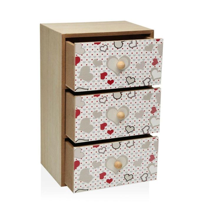 Caja-Joyero Versa Corazones (12 x 25 x 16 cm) 2 Caja-Joyero Versa Corazones (12 x 25 x 16 cm) 2