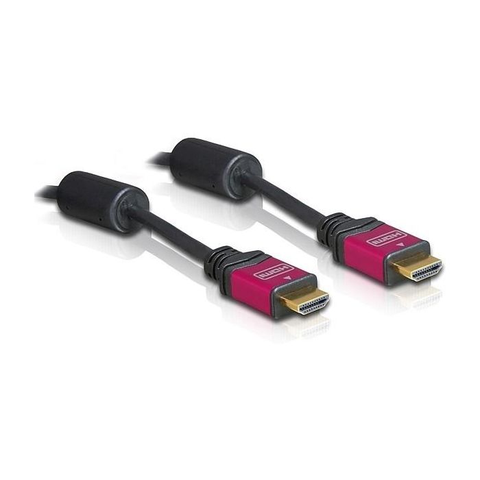 DELOCK Cable HDMI A/A Macho/Macho 3.0m - HDMI 1.3b Estándar, Conectores Macho, Negro