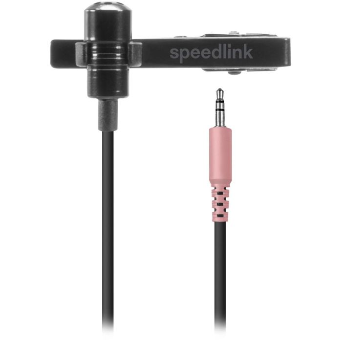 Speedlink SPES Micrófono con pinza de enganche alámbrico 3.5 mm color negro para adulto/niño
