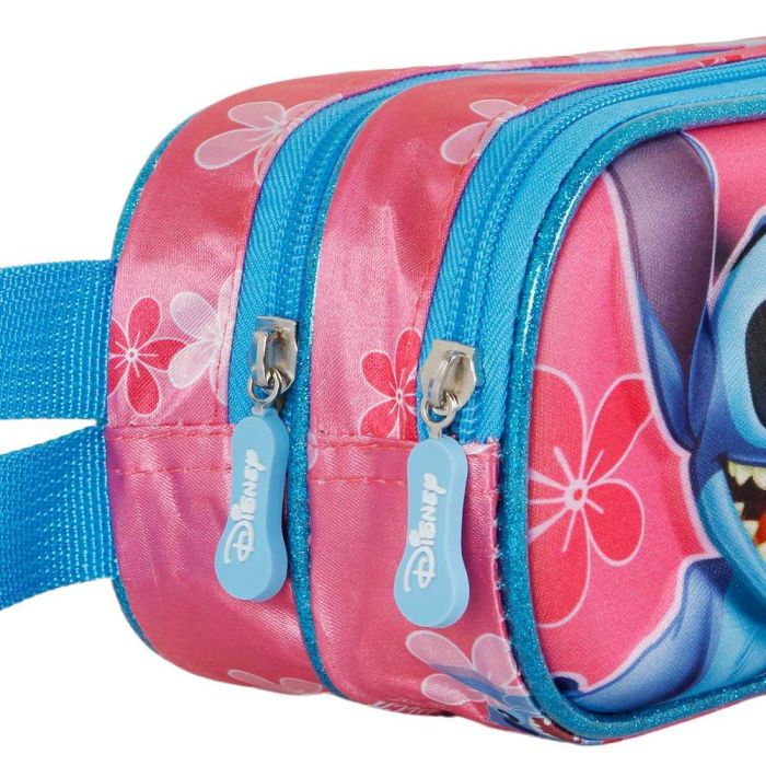 Estuche Portatodo 3D Doble Match Disney Lilo y Stitch Rosa 3