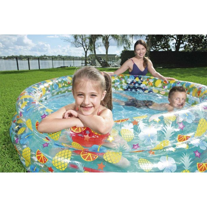 Bestway Piscina Hinchable 3 Aros Transparente Tropical 170x53 cm +6 Años Jardin 51048 1