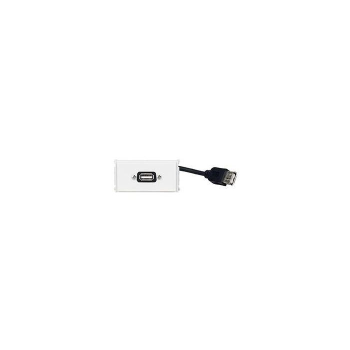 Vivolink Panel de Salida USB 2.0 Blanco para Placa de Pared Thorsman - Conectividad Extensor para Aulas y Salas de Reuniones