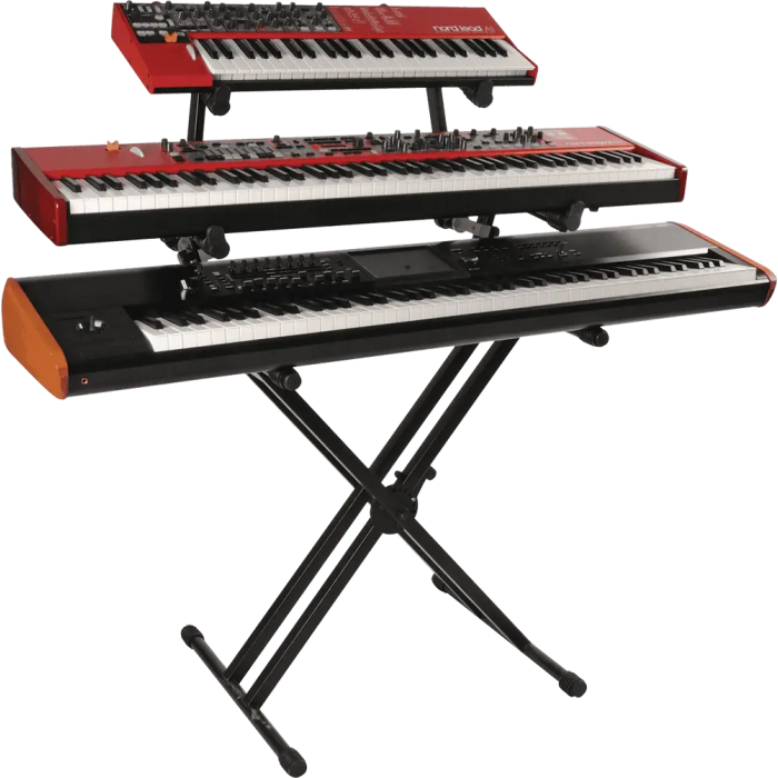 QUIKLOK Soporte Teclado QL723 Formato "X" 3 Niveles Doble Perfil Negro 1