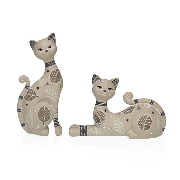 Figura Decorativa Versa Beige Gato 5,5 X 14,5 X 20 CM 1 Figura Decorativa Versa Beige Gato 5,5 X 14,5 X 20 CM 1