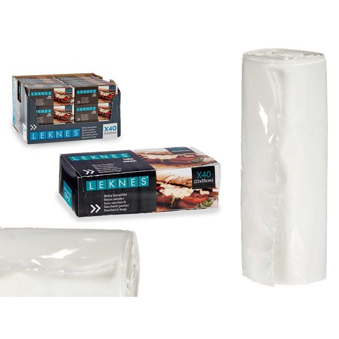 Bolsa Plastico Bocadillo 40Uds 22X35Cm Leknes (30 Unidades) Bolsa Plastico Bocadillo 40Uds 22X35Cm Leknes (30 Unidades)