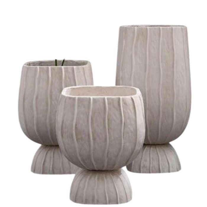 Macetero Moderno DKD Home Decor Crudo 32 x 60 x 32 cm 3