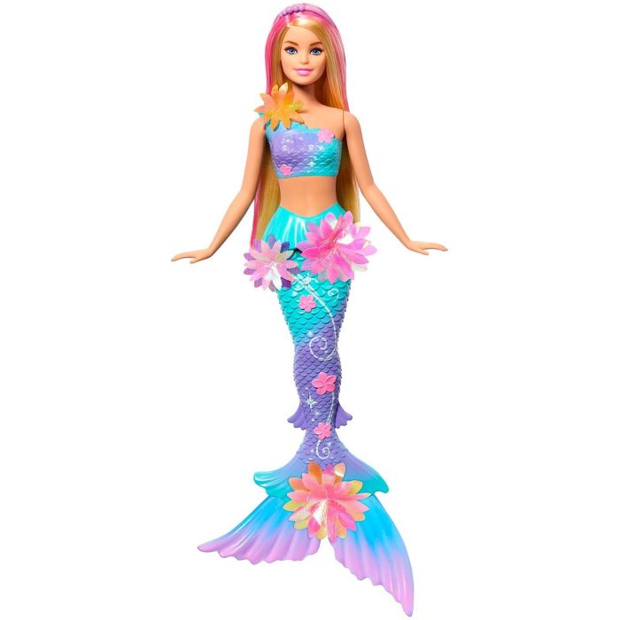 Barbie Jdm72 Muñeca Sirena Florece con Flores Mágicas, Cabello Rubio Rosa, Cola Degradada y Diadema de Perlas, Edad +3 años Barbie Jdm72 Muñeca Sirena Florece con Flores Mágicas, Cabello Rubio Rosa, Cola Degradada y Diadema de Perlas, Edad +3 años