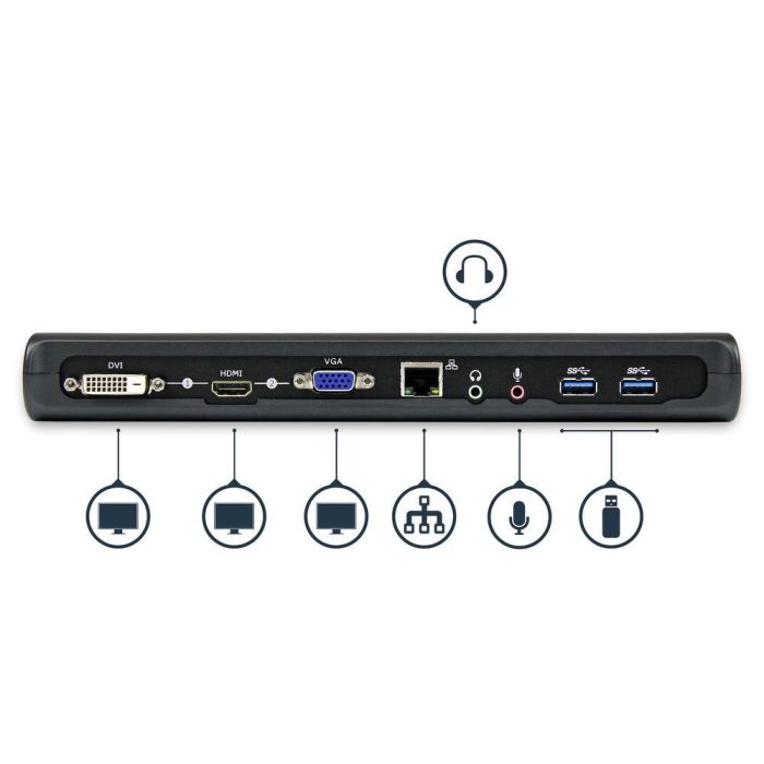 Hub USB Startech USB3SDOCKHDV 3 Hub USB Startech USB3SDOCKHDV 3