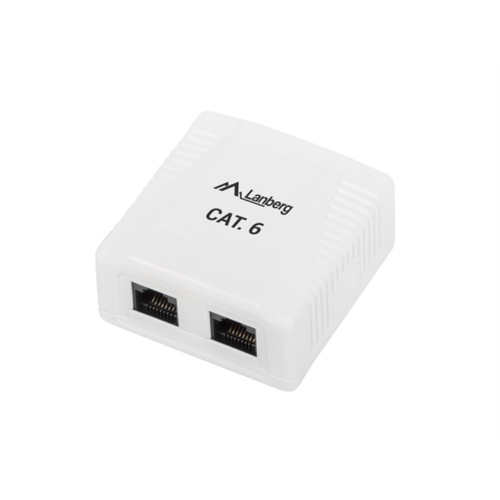 Lanberg OU6-0002-W caja de tomacorriente RJ-45 Blanco Lanberg OU6-0002-W caja de tomacorriente RJ-45 Blanco