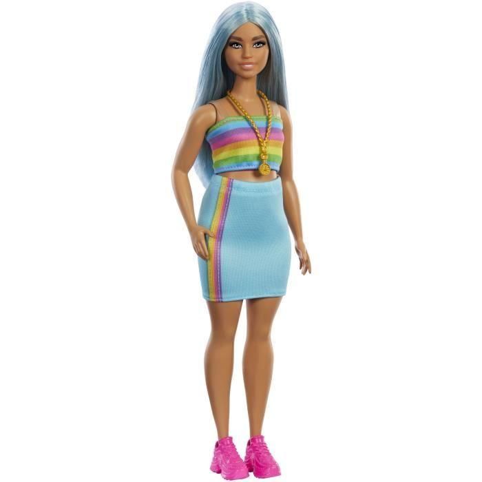 Muñeca Barbie Fashionista Top Arcoíris Hrh16 Mattel 1