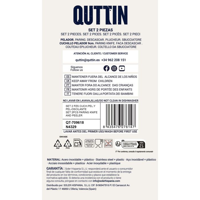Set de 2 cuchillas para peluquería oscilante NERO - Quttin (12 Cajas) 3 Set de 2 cuchillas para peluquería oscilante NERO - Quttin (12 Cajas) 3