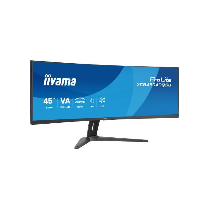 Iiyama XCB4594DQSU-B1 Monitor Curvo Ultra Panorámico 45" Dual QHD USB-C HDMI DisplayPort 1