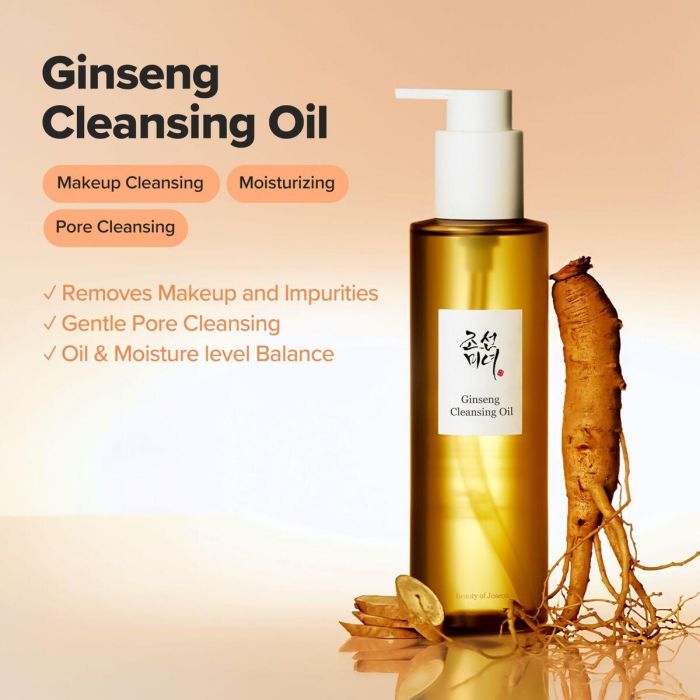 Beauty Of Joseon GINSENG Aceite Limpiador Profundo 210 ml – Tecnología Micelar para Piel Fresca y Firme No Comedogénico