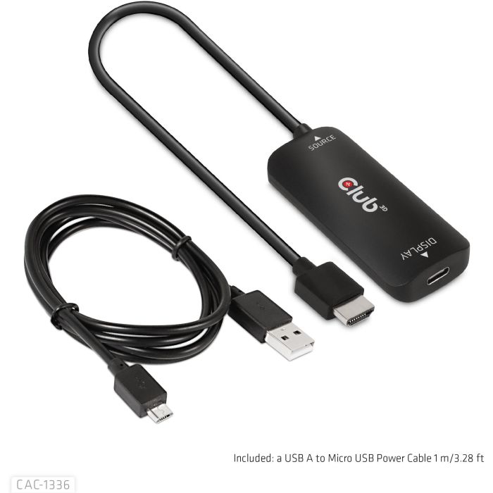 Club3D Adaptador HDMI + MicroUSB a USB-C Activo 4K120Hz 2 Club3D Adaptador HDMI + MicroUSB a USB-C Activo 4K120Hz 2