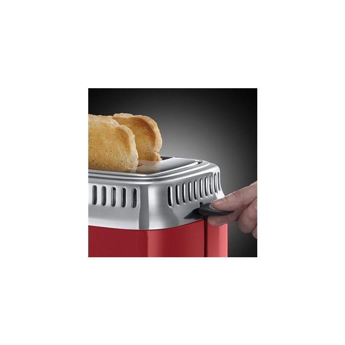 Russell Hobbs 21680-56 Tostador Retro Ribbon Rojo con 2 Rebanadas y Control de Tueste 2
