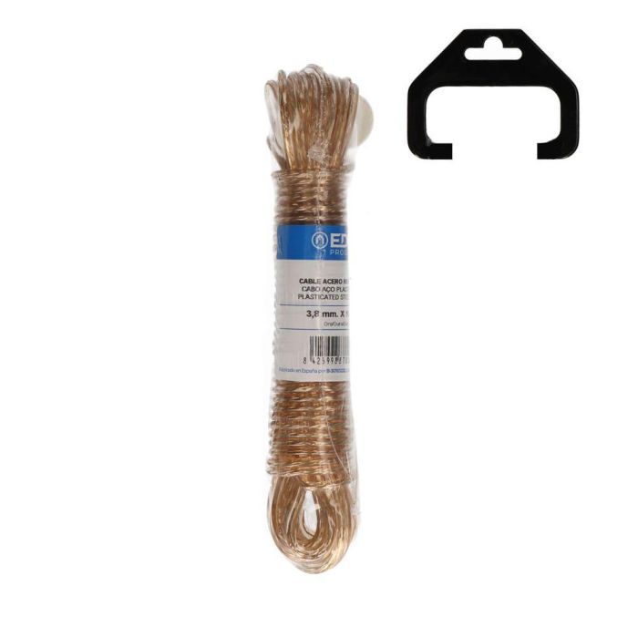 Edm Cable Acero Plastificado 3,8 mm x 10 m Oro Tendederos Cercados Industria Edm Cable Acero Plastificado 3,8 mm x 10 m Oro Tendederos Cercados Industria