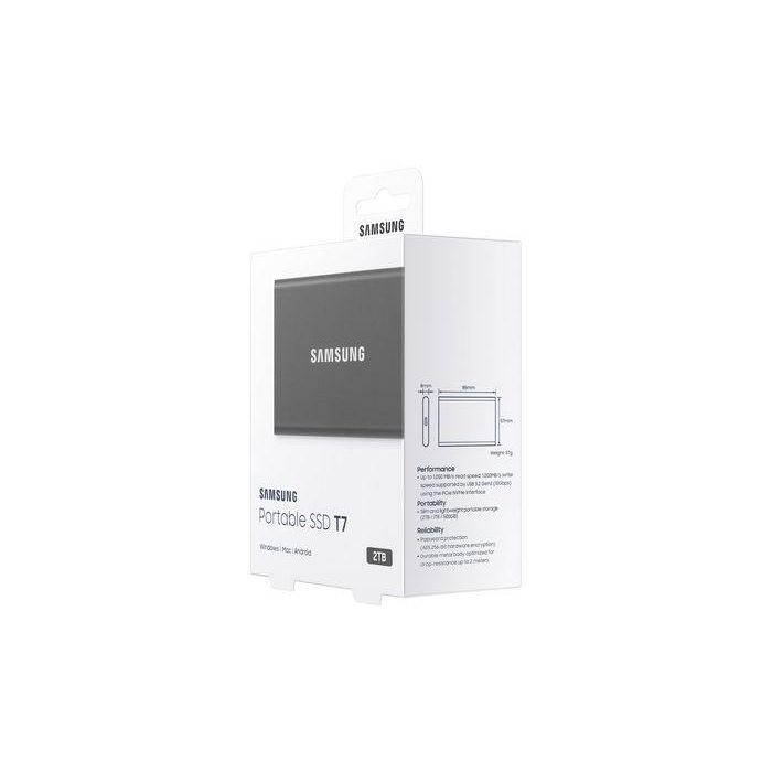 Samsung MU-PC2T0T/WW Disco Externo SSD Portátil T7 Touch 2TB USB 3.2 Gen2 hasta 1050 MB/s con Encriptación AES 256 Gris 10 Samsung MU-PC2T0T/WW Disco Externo SSD Portátil T7 Touch 2TB USB 3.2 Gen2 hasta 1050 MB/s con Encriptación AES 256 Gris 10