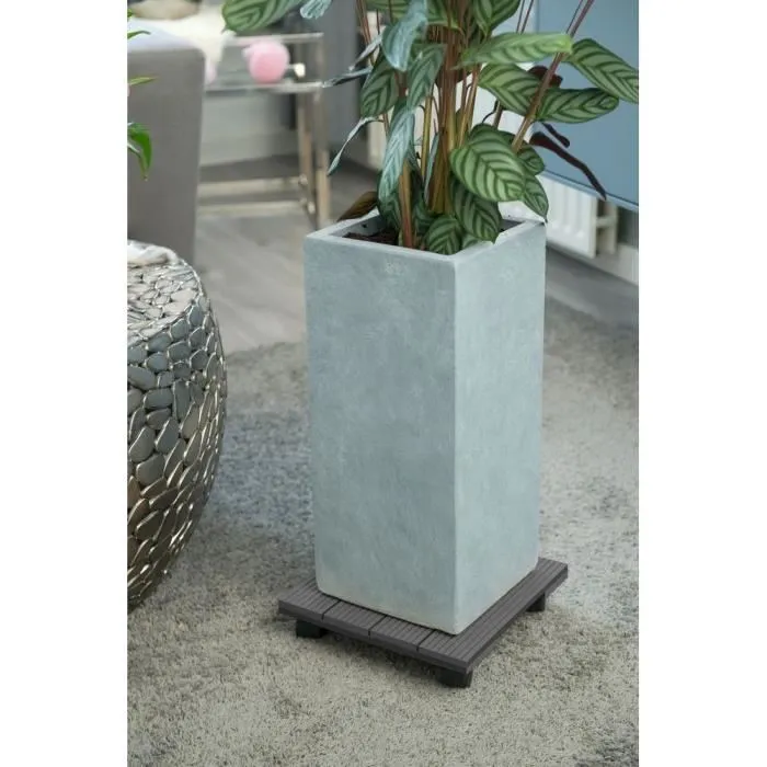 Nature Mesa Enrollable para Plantas - Madera Compuesta - H7 x 30 x 30 cm 2
