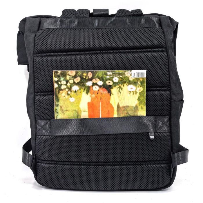 EWENT Mochila EW2536 17.3" Trendy Roll Unisex Impermeable Negro, Diseño Ampliable 25.5L-34L, Compartimento Portátil, Puerto USB 9