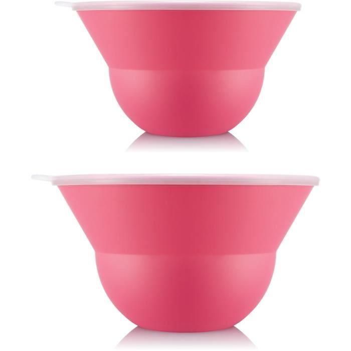 Bodum BOD0699965480998 - Juego 2 Ensaladeras 3L y 4.9L con Tapa de Silicona Topee Bubblegum 0 Bodum BOD0699965480998 - Juego 2 Ensaladeras 3L y 4.9L con Tapa de Silicona Topee Bubblegum 0
