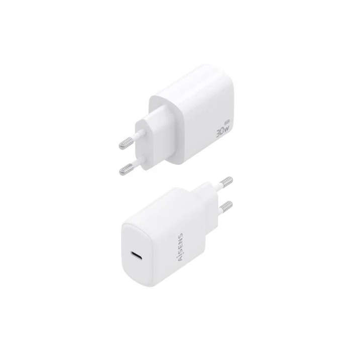 Aisens Cargador de Pared GaN A110-0975, 1xUSB-C PD3.0, 30W, Blanco 2