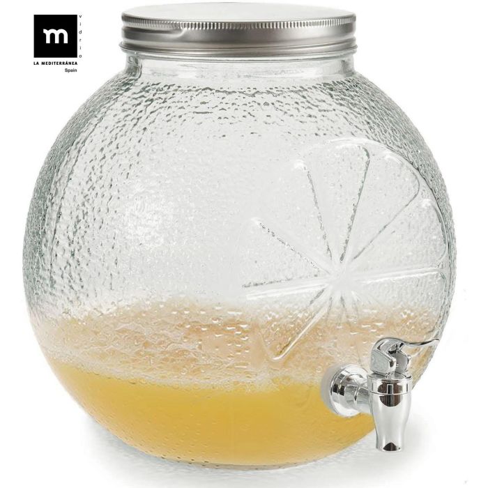 Mediterranea Tarro Dispensador con Grifo 5 Litros de Vidrio (4 Unidades) 3