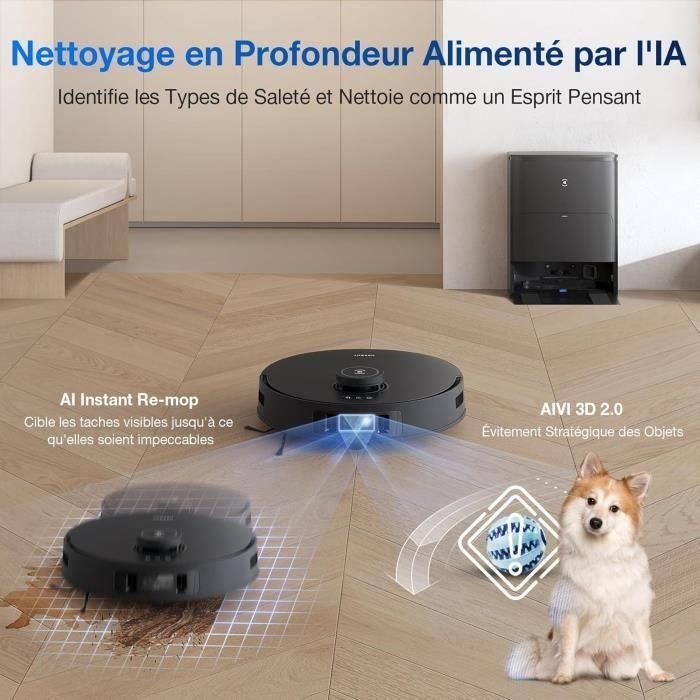 Aspiradora robot ECOVACS T30S Pro Omni con base - 11000 Pa - Cepillo ZeroTangle - Limpieza con fregona de agua caliente 4 Aspiradora robot ECOVACS T30S Pro Omni con base - 11000 Pa - Cepillo ZeroTangle - Limpieza con fregona de agua caliente 4