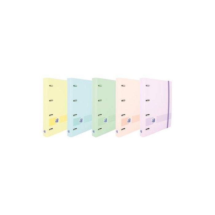 Carpebloc Oxford School Europeanbinder Polyfoam A5+ 4 An.Mixtas 35Mm Con Recambio 100 Hj. Dots Col.Pastel Sur.(5) (Set de 10)