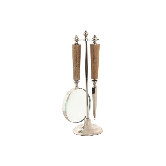 Lupa De Mano Colonial DKD Home Decor Marron Plateado 8 x 30 x 8 cm Set de 2 Lupa De Mano Colonial DKD Home Decor Marron Plateado 8 x 30 x 8 cm Set de 2
