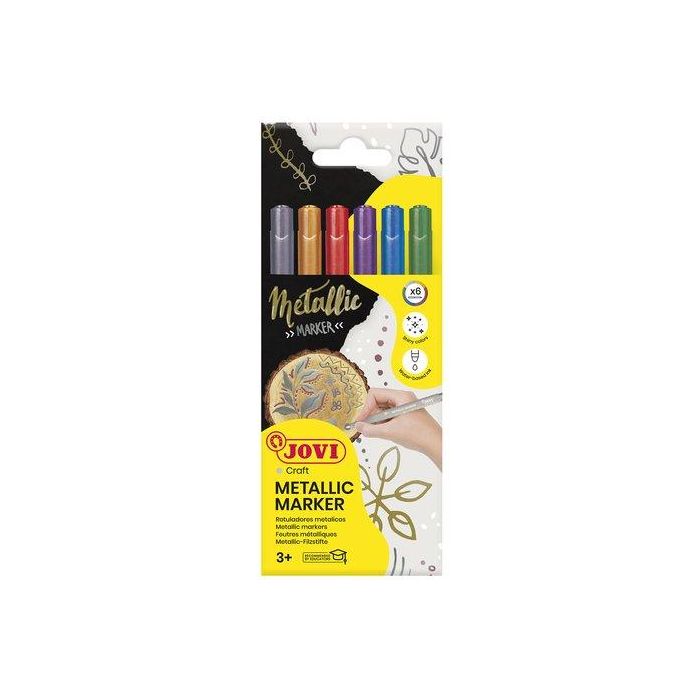 Rotulador Fibra Jovi Decor Metalic Estuche De 6