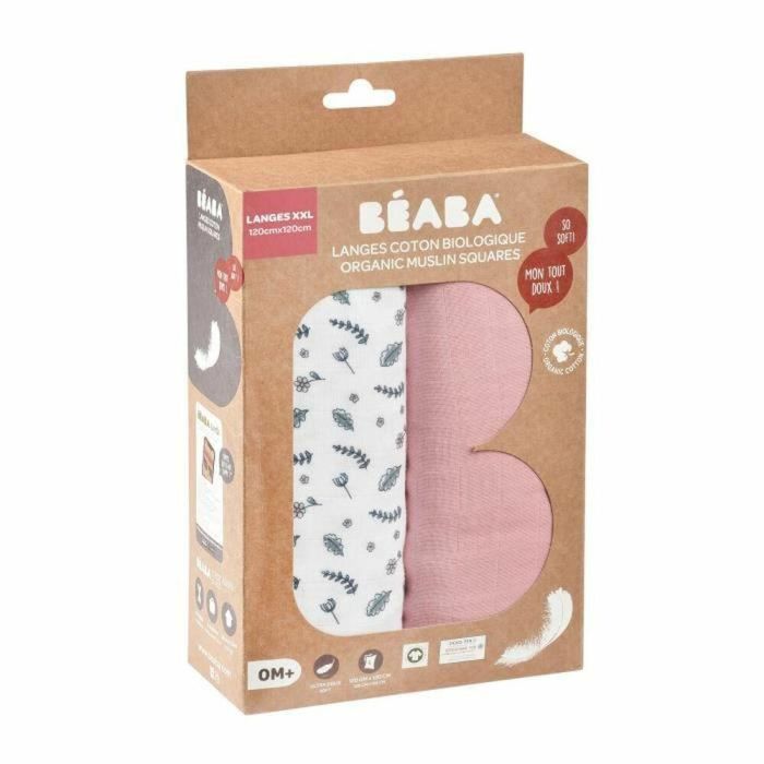 BEABA, Caja 2 SLIPS 120cm - Rosa Viejo / Campo Floral