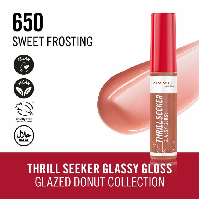 Brillo de Labios Rimmel London THRILL SEEKER Nº 650-Sweet Frosting 6 ml 4 Brillo de Labios Rimmel London THRILL SEEKER Nº 650-Sweet Frosting 6 ml 4